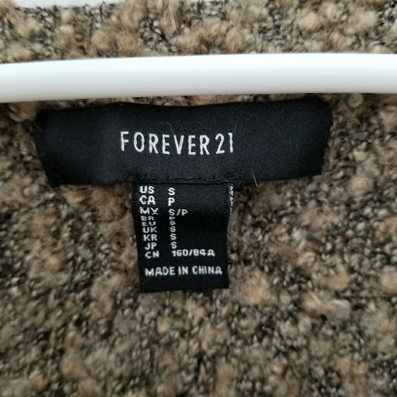 Brown Textured Knit Sweater/Cardigan - Picture 3 of 3